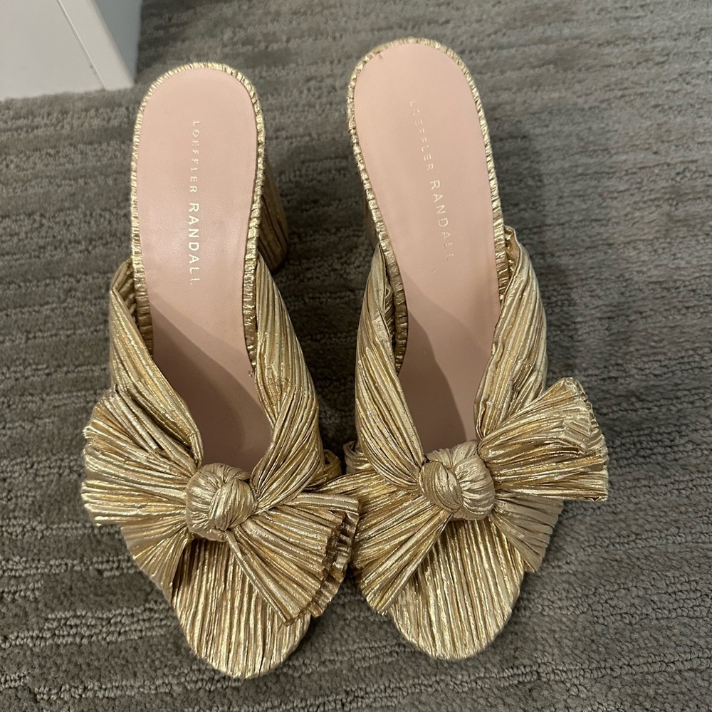 Loeffler Randall Penny Pleated Bow Sandals